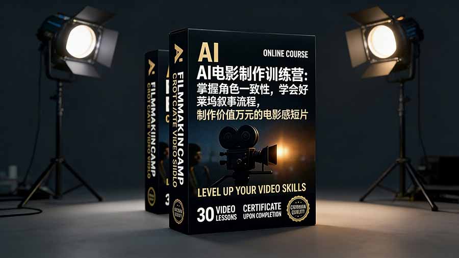 AI电影制作训练营:掌握角色一致性,学会好莱坞叙事流程,制作价值万元的电影感短片-选优云网创