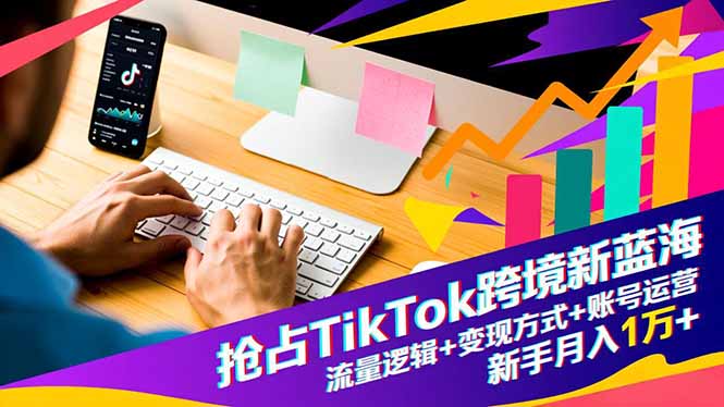 抢占TikTok跨境新蓝海：流量逻辑+变现方式+账号运营，新手月入1万+-选优云网创