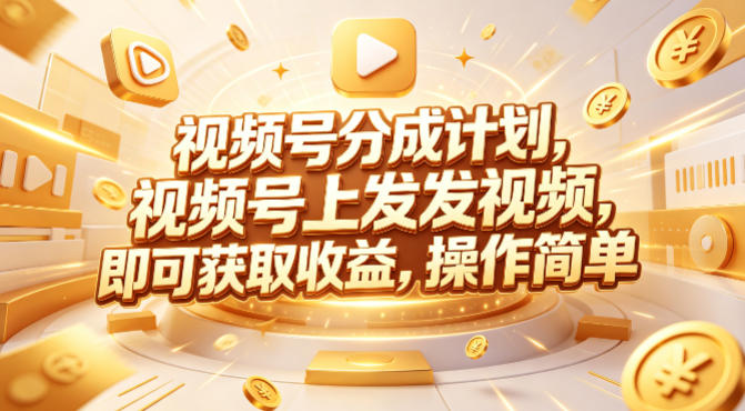 视频号分成计划，599元众筹的Red团队课程，视频号上发发视频，即可获取收益，操作简单-选优云网创